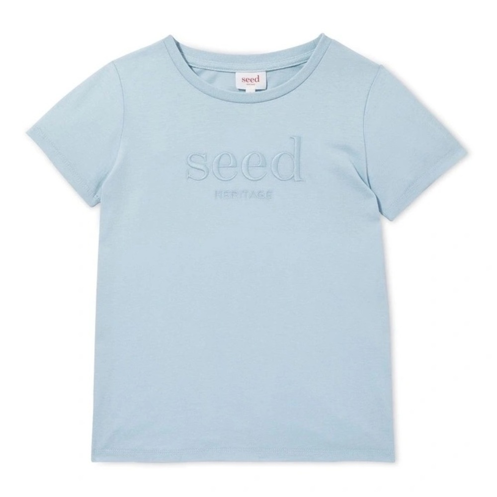 SEED HERITAGE Sky Blue Short Sleeve Tee